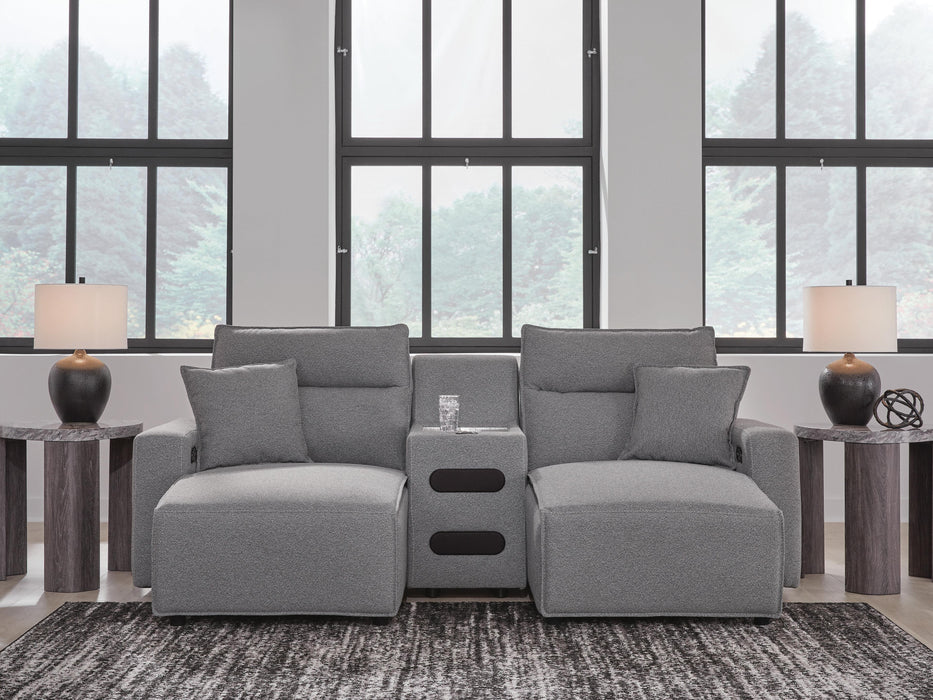 3-Piece Power Reclining Sectional with Chaise and Audio Console