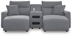 3-Piece Power Reclining Sectional with Chaise and Audio Console