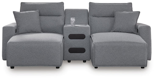 3-Piece Power Reclining Sectional with Chaise and Audio Console