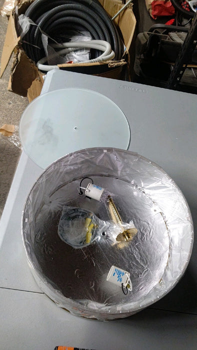 Good Lumens by Madison Avenue 15" Soft Brass Flush Mount Ceinling Light - open_box