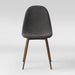 2pk Copley Dining Chairs Faux Leather Midnight Black - Threshold™: Upholstered, Metal Legs, Mid-Century Modern