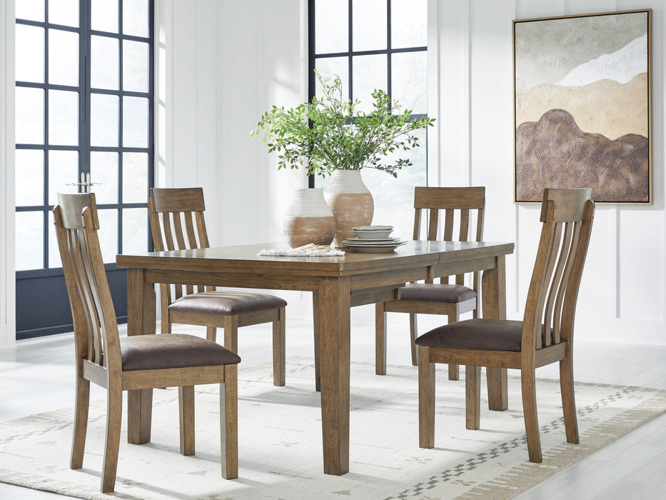 Broxtyn Light Brown Broxtyn Dining Table and 4 Chairs