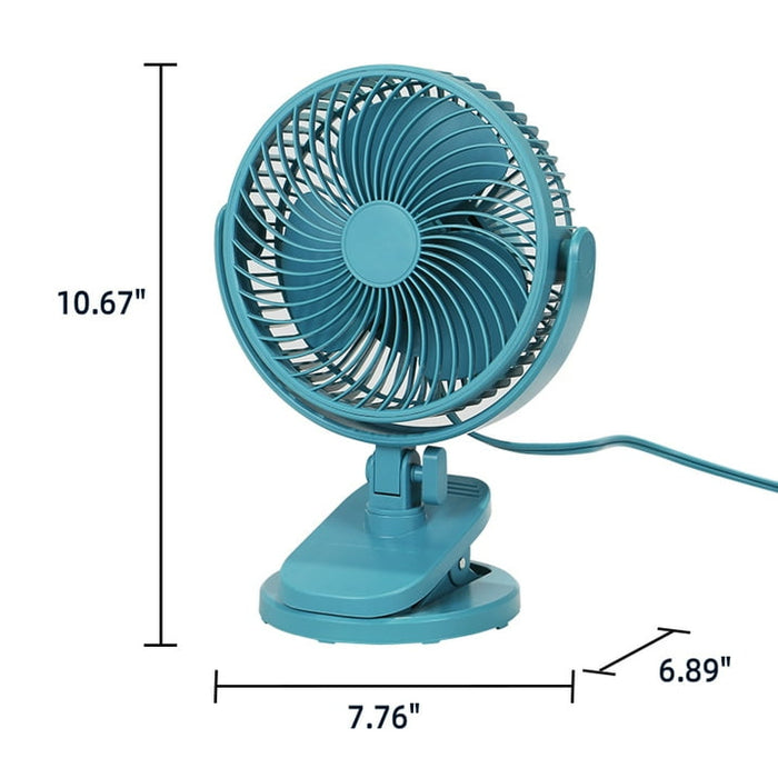 Mainstays 6-inch New Desktop or Clip-on AC Electric Personal Indoor Fan with 2 Speeds, Cool Water - new