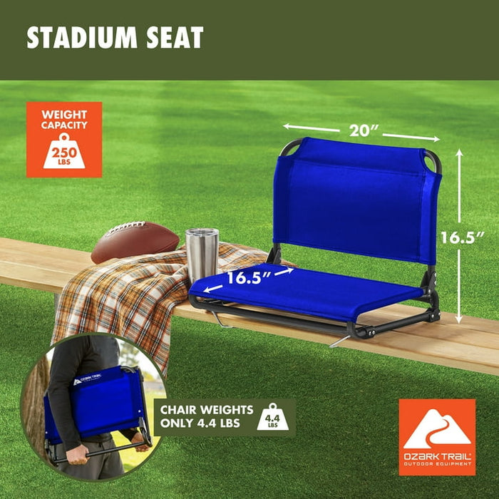Ozark Trail Stadium Seat Royal Blue - new