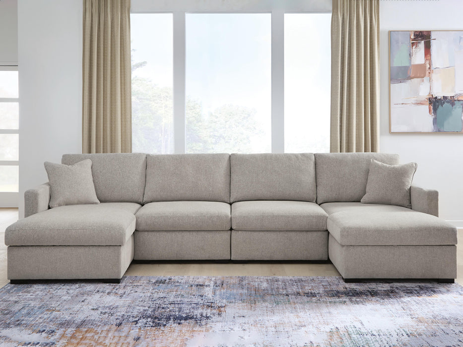 Benchcraft Flint 4-Piece Double Chaise Sectional
