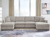 Benchcraft Flint 4-Piece Double Storage Chaise Sectional
