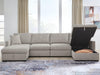 Benchcraft Flint 4-Piece Double Storage Chaise Sectional