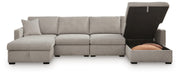 Benchcraft Flint 4-Piece Double Storage Chaise Sectional