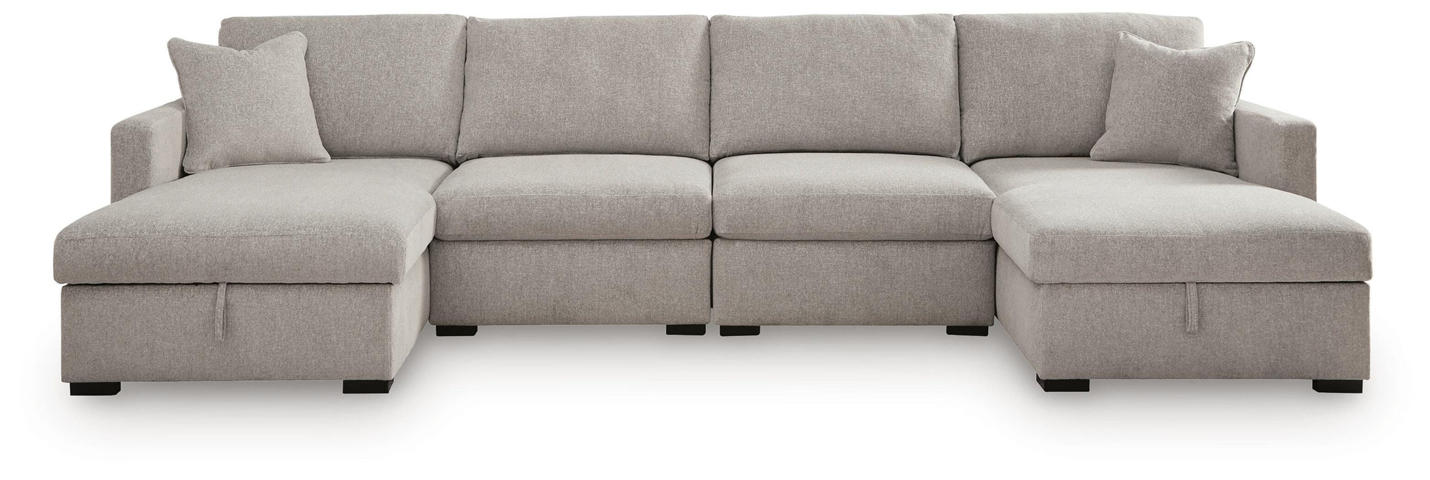 Benchcraft Flint 4-Piece Double Storage Chaise Sectional