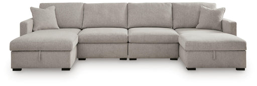 Benchcraft Flint 4-Piece Double Storage Chaise Sectional