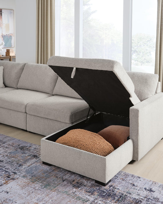 Benchcraft Flint 4-Piece Double Storage Chaise Sectional
