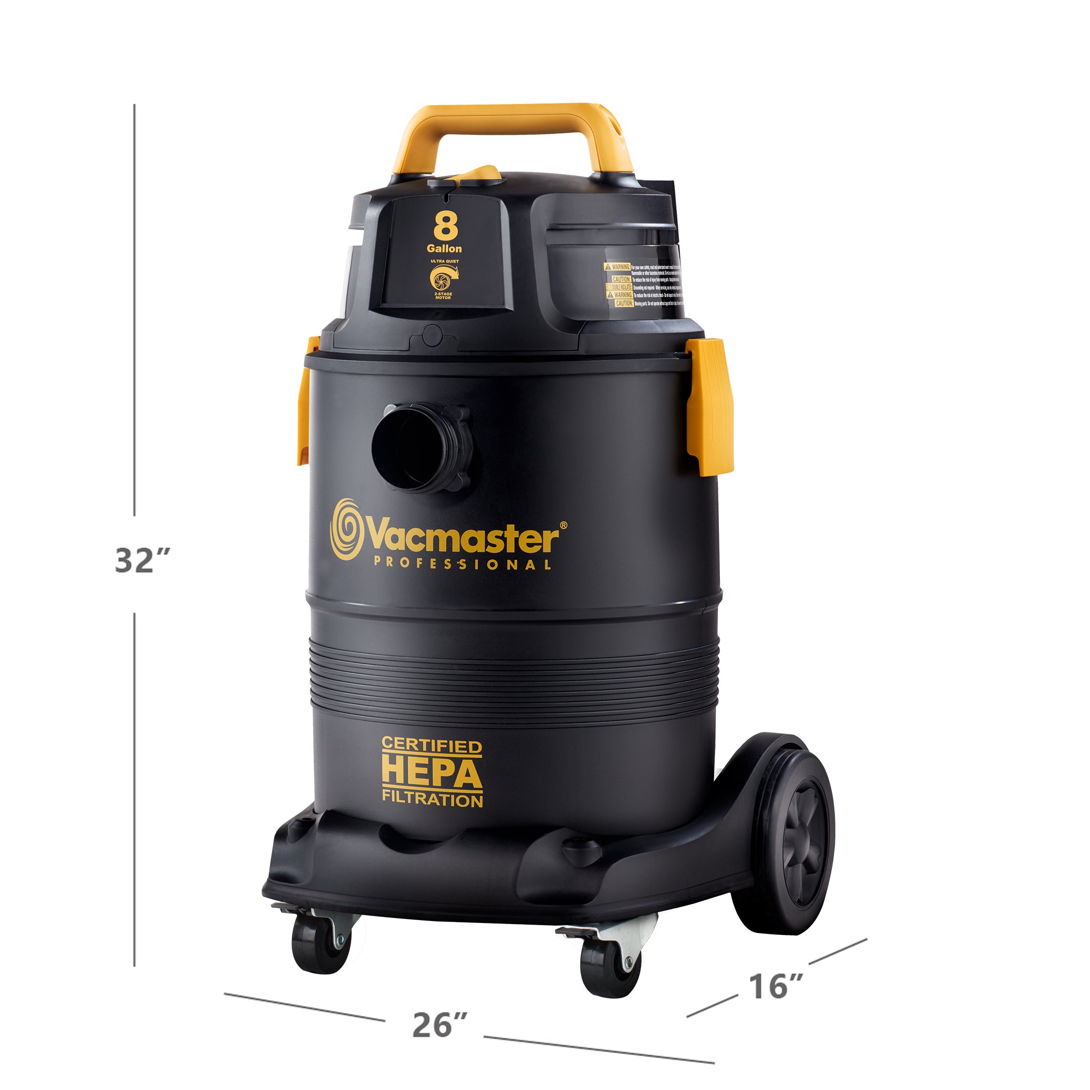 Vacmaster Professional 8 Gallon Certified HEPA Wet/Dry Vacuum, VK811PH - open_box