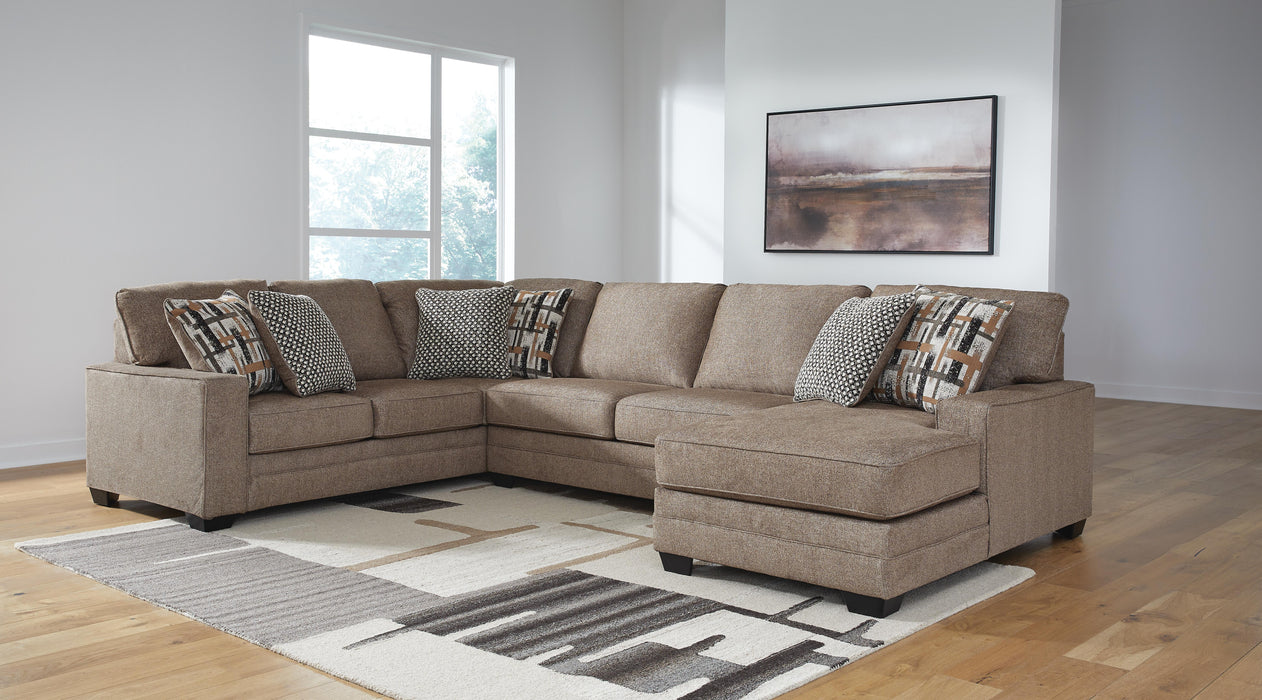 Cannonbrook Nutmeg Cannonbrook 3-Piece Sectional with Chaise