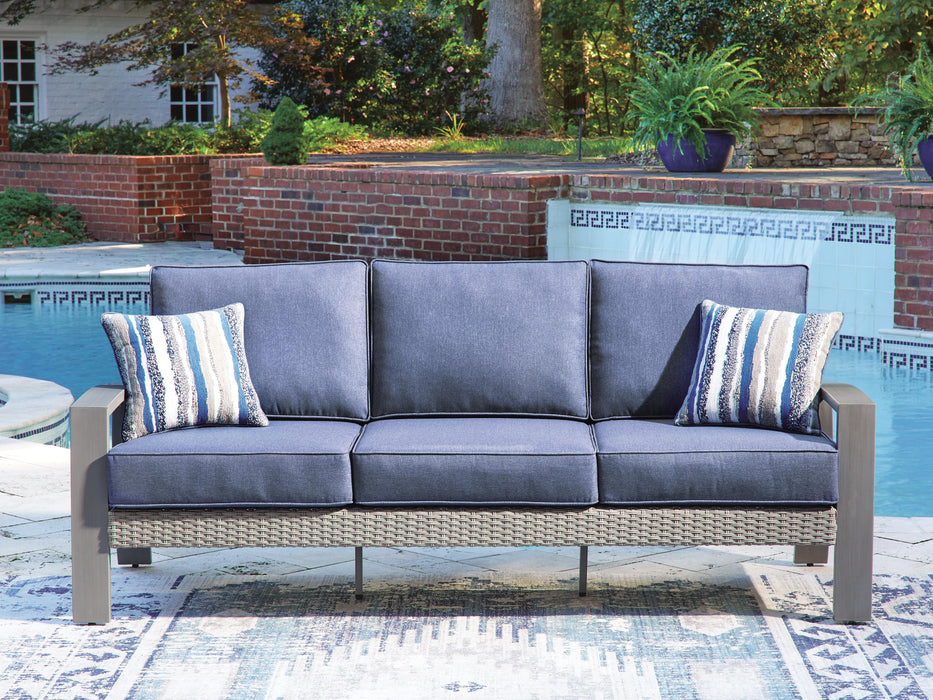 Dillon Beach Blue/Gray Sofa with Cushion
