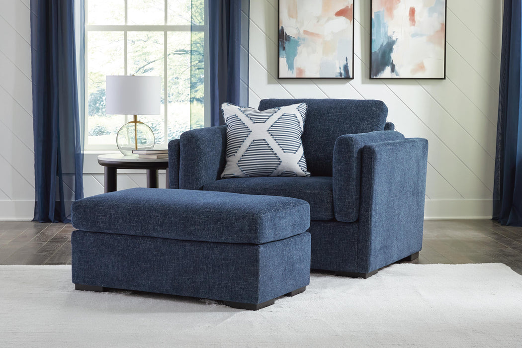 Evansley Navy Evansley Chair and Ottoman