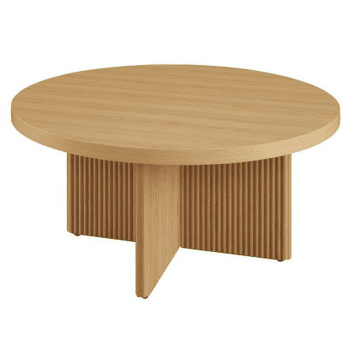 Better Homes & Gardens Lillian Fluted Coffee Table, Natural Pine Finish - new