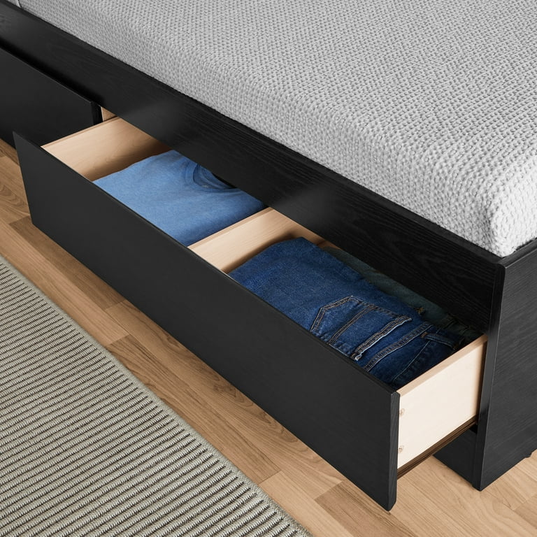 Your Zone Storage Bed with Bookcase Headboard, Twin, Bourbon Finish - open_box