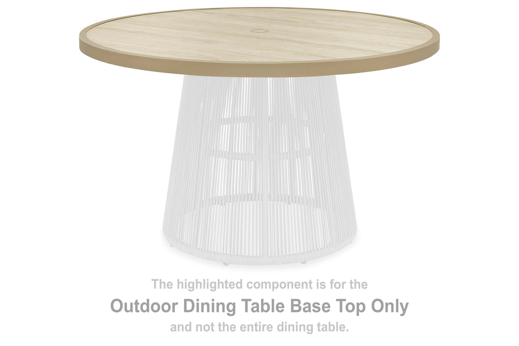 Ocean Park Beige Round Dining Room Table Top