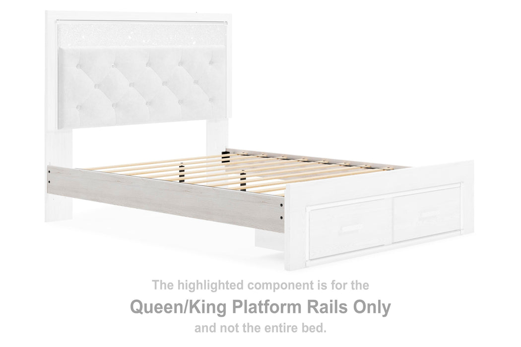 Altyra White Queen/King Platform Rails