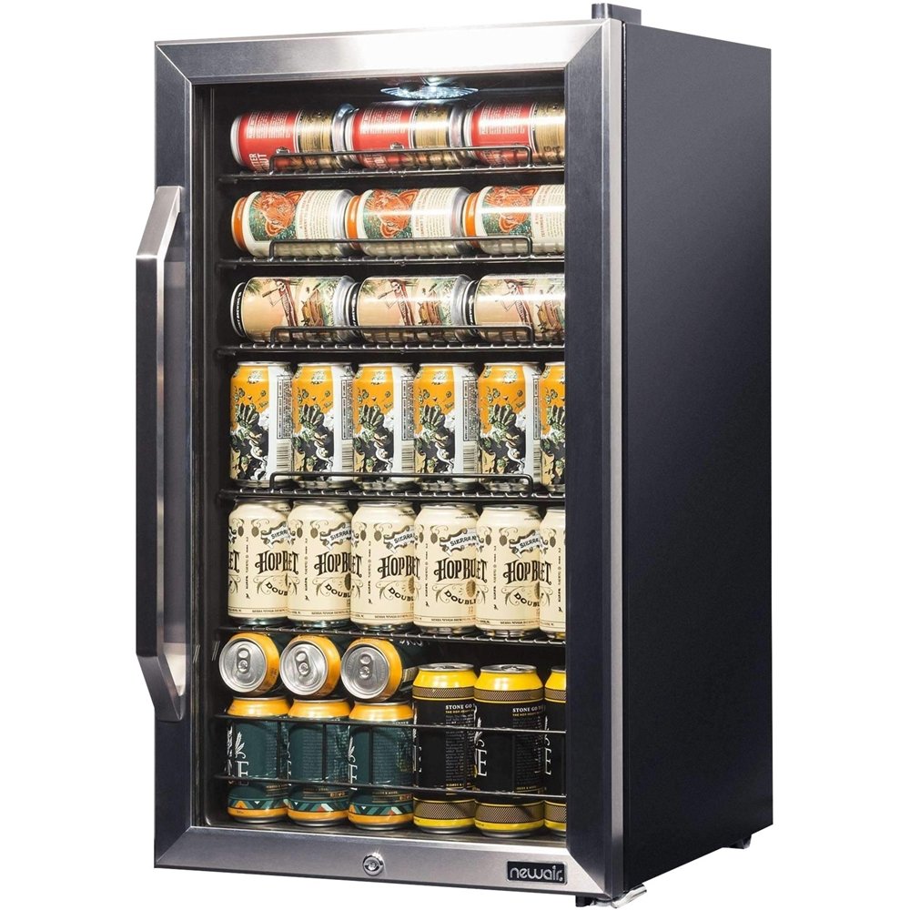 NewAir - 126-Can Beverage Cooler - Stainless steel - display_model