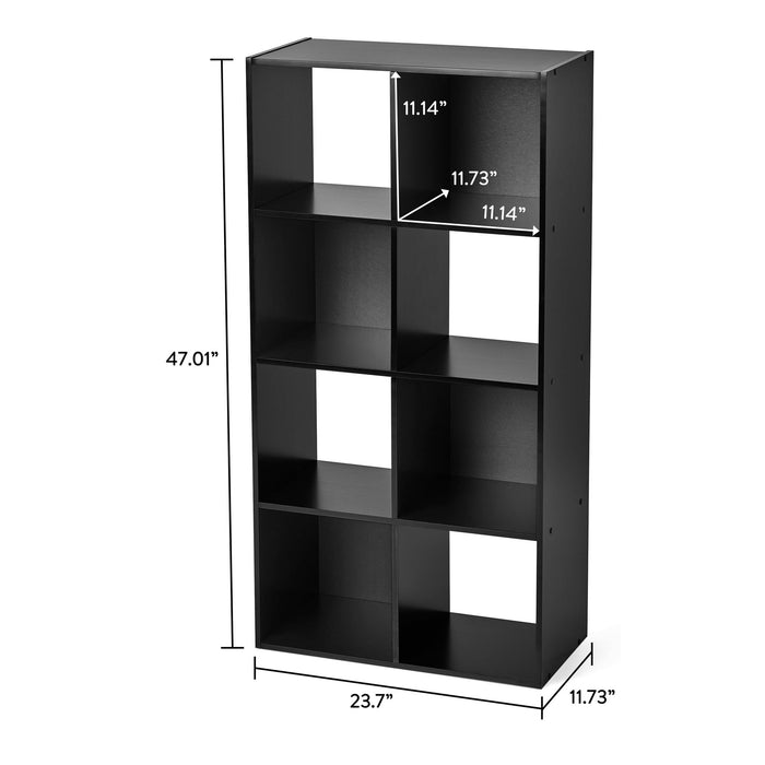 Mainstays 8 Cube Storage Organizer, Black - new