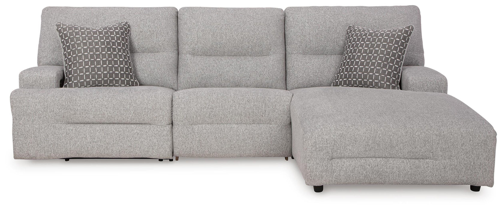 Acklen Place Pewter Acklen Place 3-Piece Power Reclining Sectional