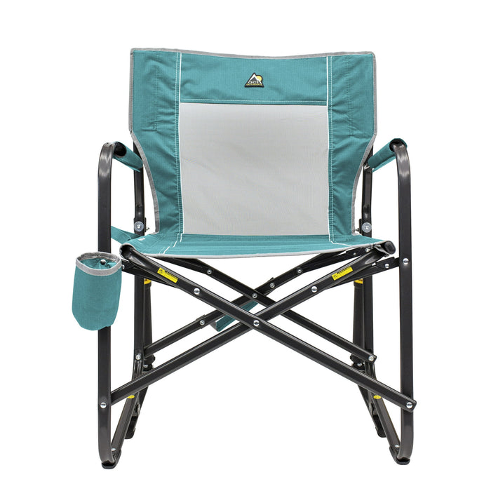 GCI Outdoor Freestyle Rocker Foldable Rocking Camp Chair, Seafoam - new