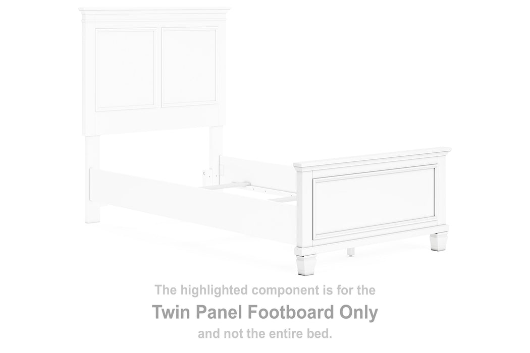 Fortman White Twin Panel Footboard