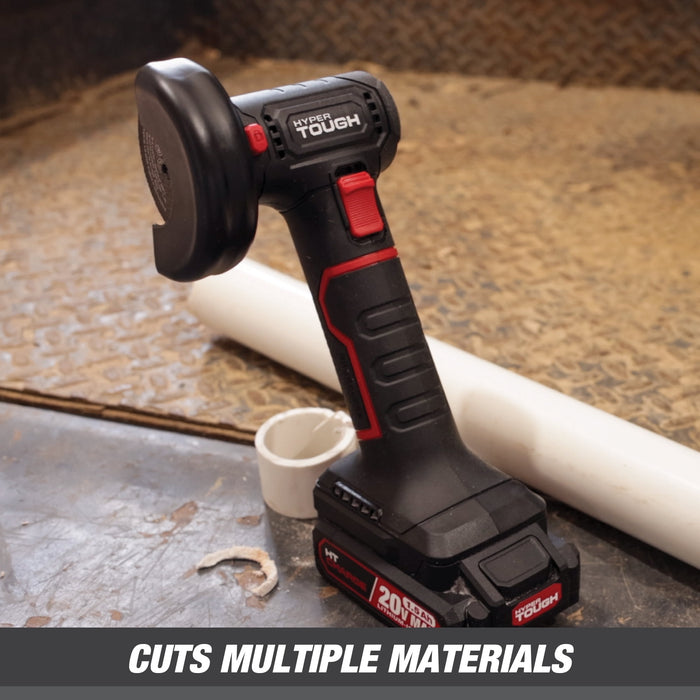 Hyper Tough 20V Max Brushless Cordless Cut-Off Tool with 1.5Ah Lithium-Ion Battery and Charger - use_like_new