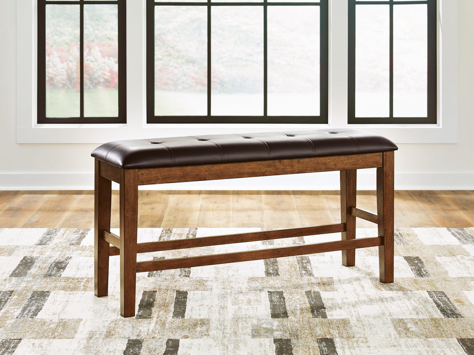 Ralene Medium Brown DBL Counter UPH Bench (1/CN)