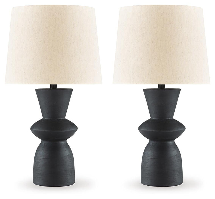 Scarbot Distressed Black Paper Table Lamp (Priced Per Item, Must Order 2, 4, 6, or 8)