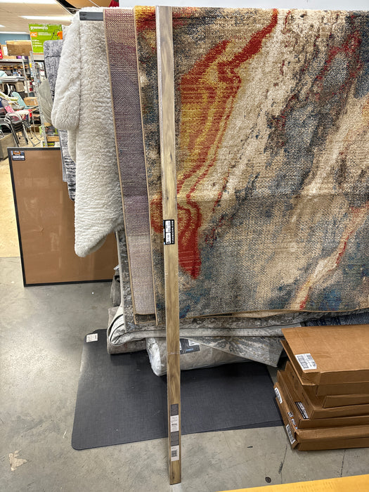 Flint Grey 0.75 in. T x 2.37 in. W x 78.7 in. L Laminate Stair Nose Molding - open_box