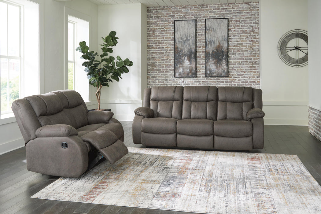First Base Gunmetal First Base Sofa and Loveseat