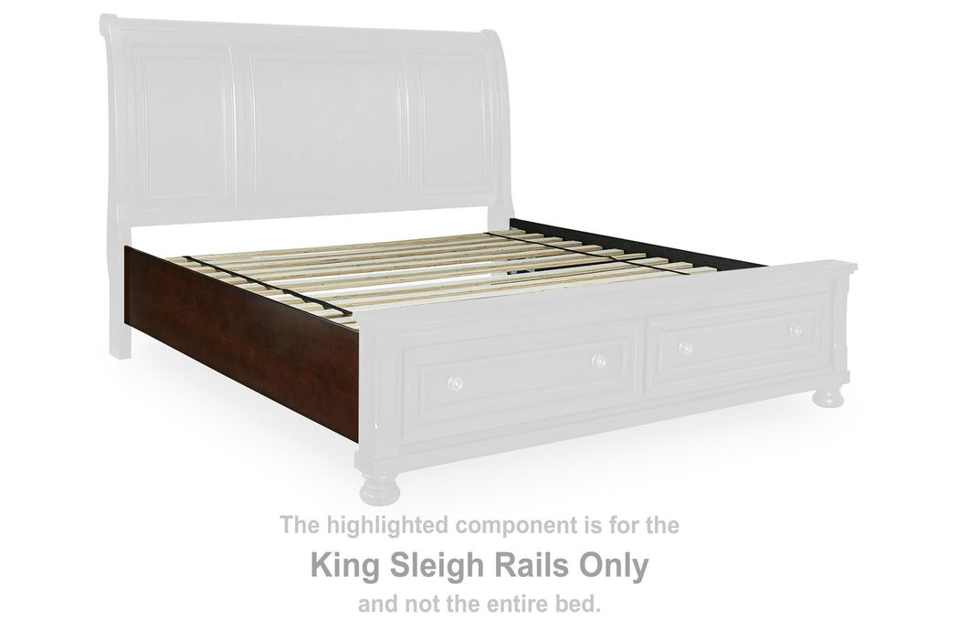 Porter Rustic Brown King Rails with Roll Slats