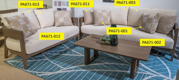 Serene Bay Beige Loveseat Seat Cushion