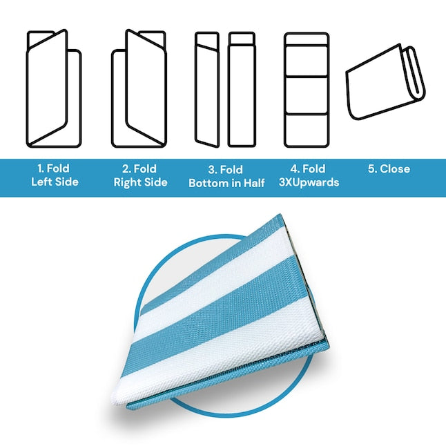 Tayse Luna 7 x 10 (ft) Flatweave Aqua Rectangular Outdoor Pet Friendly Area rug - new