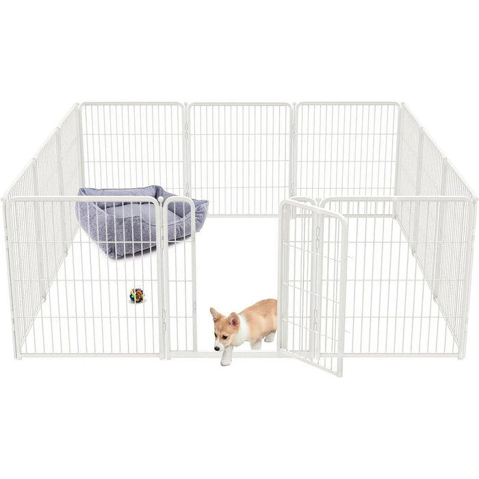 FXW Homeplus Indoor Dog Playpen - Stress-Free and Safe Play, 32 Inch 12 Panels for Puppy and Small Dogs, White│Patented - new