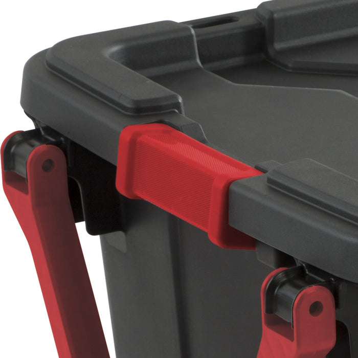 Sterilite Extra Large Storage Bin, 40 Gallon Wheeled Plastic Storage Container with Handle, Black - new