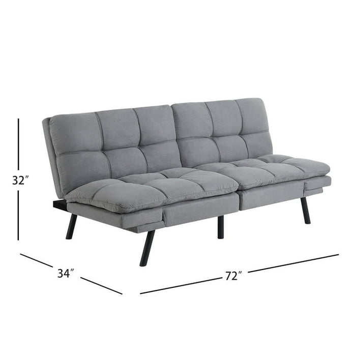 Mainstays Memory Foam Futon with 72" Grey - new