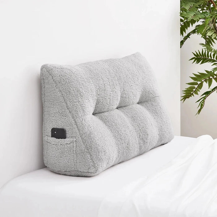 Casual Living Cozy Wedge Pillow - Gray or Beige - new