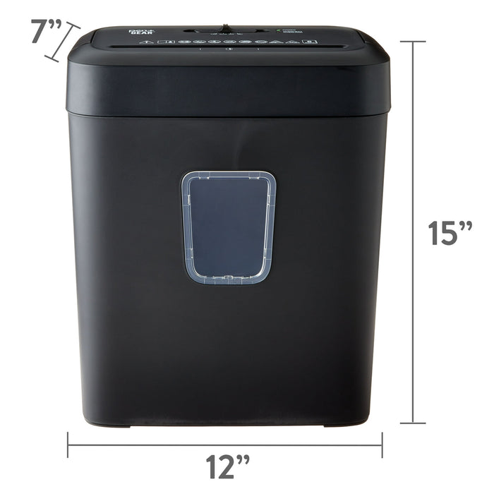 Pen+Gear 6-Sheet Cross-Cut Paper/Credit Card Shredder with 3.7 Gallon Bin, Black, Home & Office Use - new