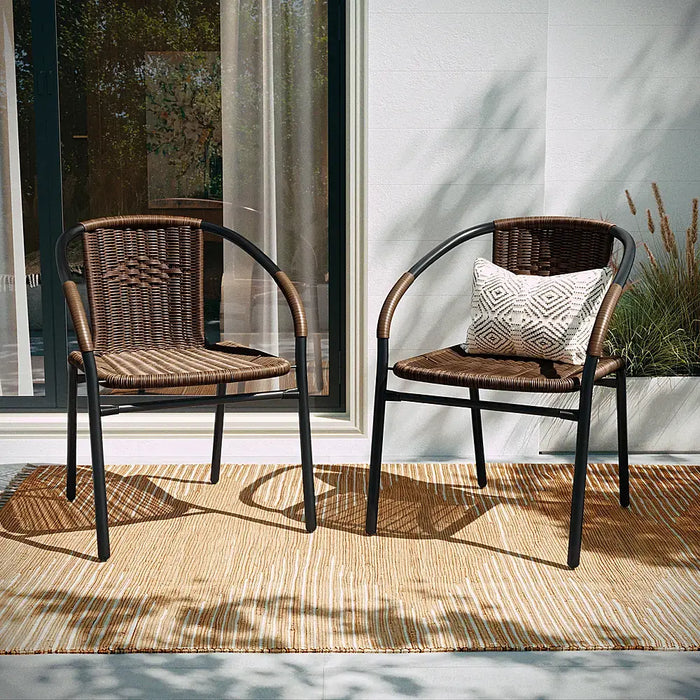 Alamont Home - Lila Patio Chair (set of 2) - Medium Brown - new