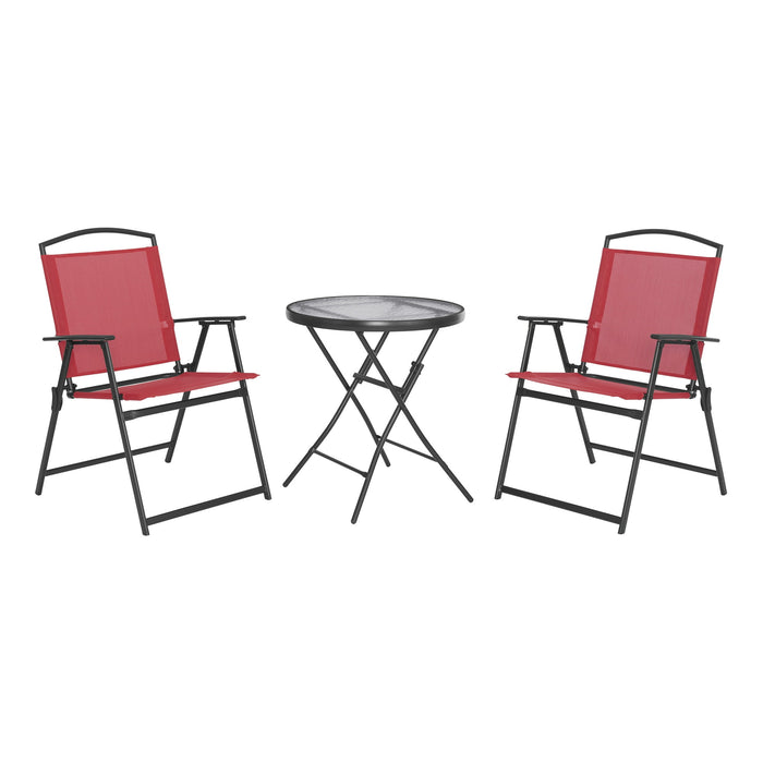 Mainstays Albany Lane  Outdoor Bistro Set, Red - new