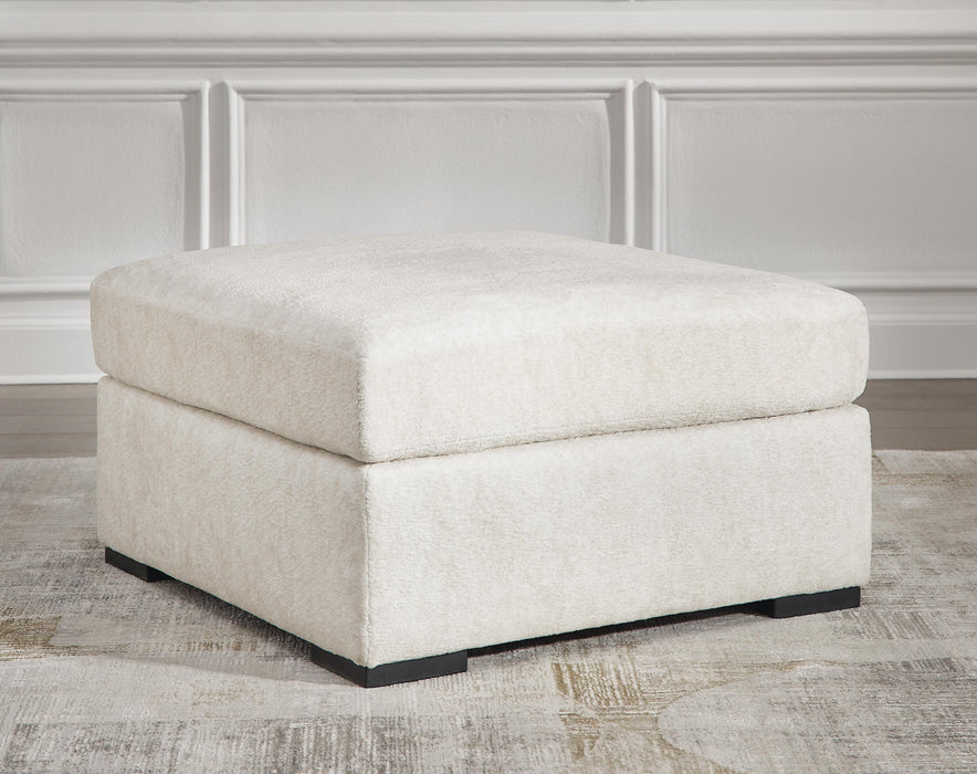 Chessington Ivory Oversized Accent Ottoman