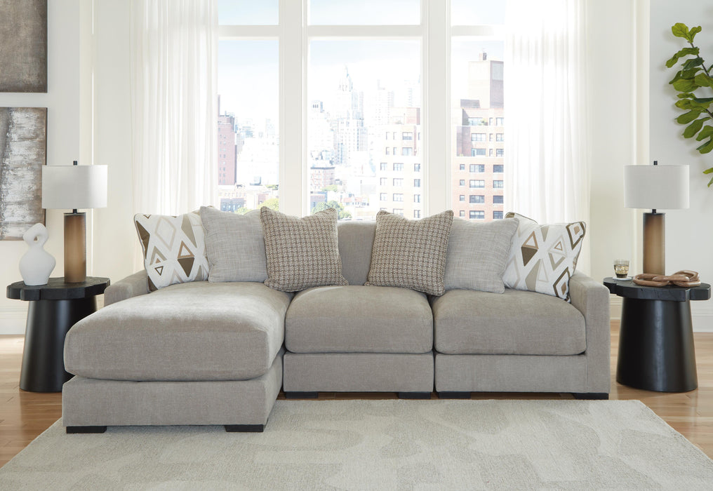 Aslan Court Flax Aslan Court 3-Piece Sofa Sectional with Chaise