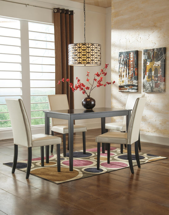 Kimonte Ivory Kimonte Dining Table and 4 Chairs