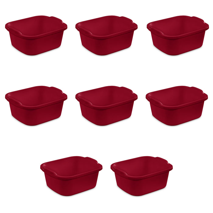 1 PACK ONLY Sterilite 12 Qt. Dishpan, Multi-Purpose Plastic Wash Tub, Kitchen, Sink, Red - new