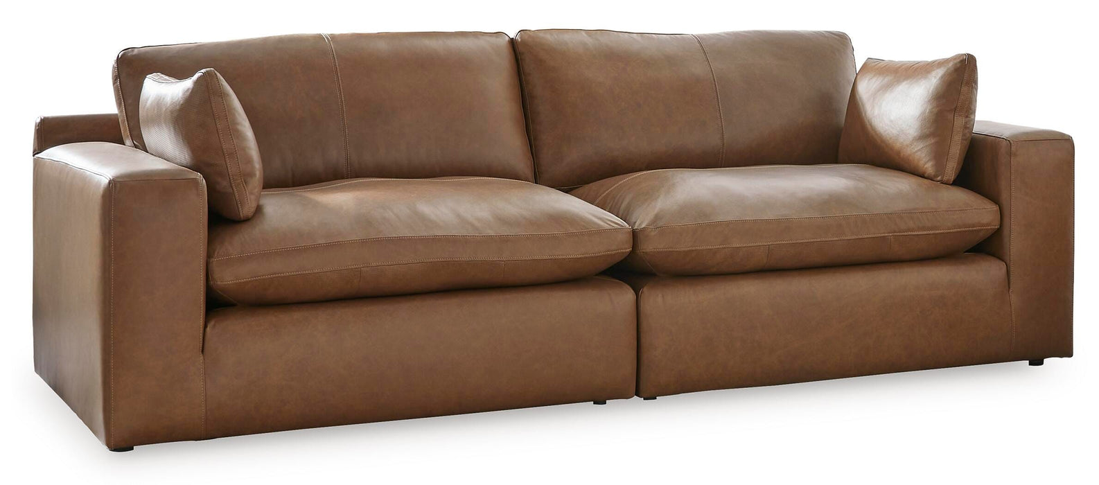 Emilia Caramel Emilia 2-Piece Sectional Loveseat
