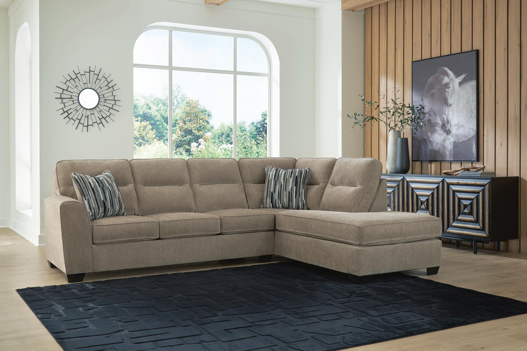 Olten Mocha Olten 2-Piece Sectional with Chaise