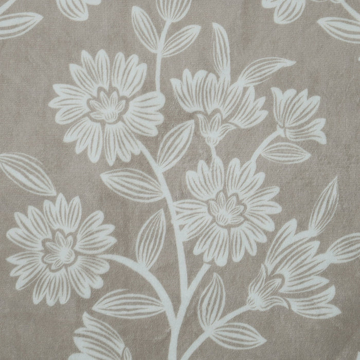 My Texas House Taupe Flower Damask Machine Washable Indoor Area Rug, 7'6" x 9'5" - new